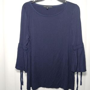 White House Black Market Deep Blue Long Sleeve Top